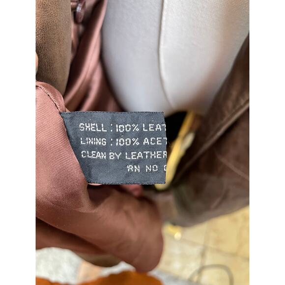 Vintage Womens Jacket Sz S Lambskin Leather Oversized Hipster Grunge Car Coat - Picture 5 of 12